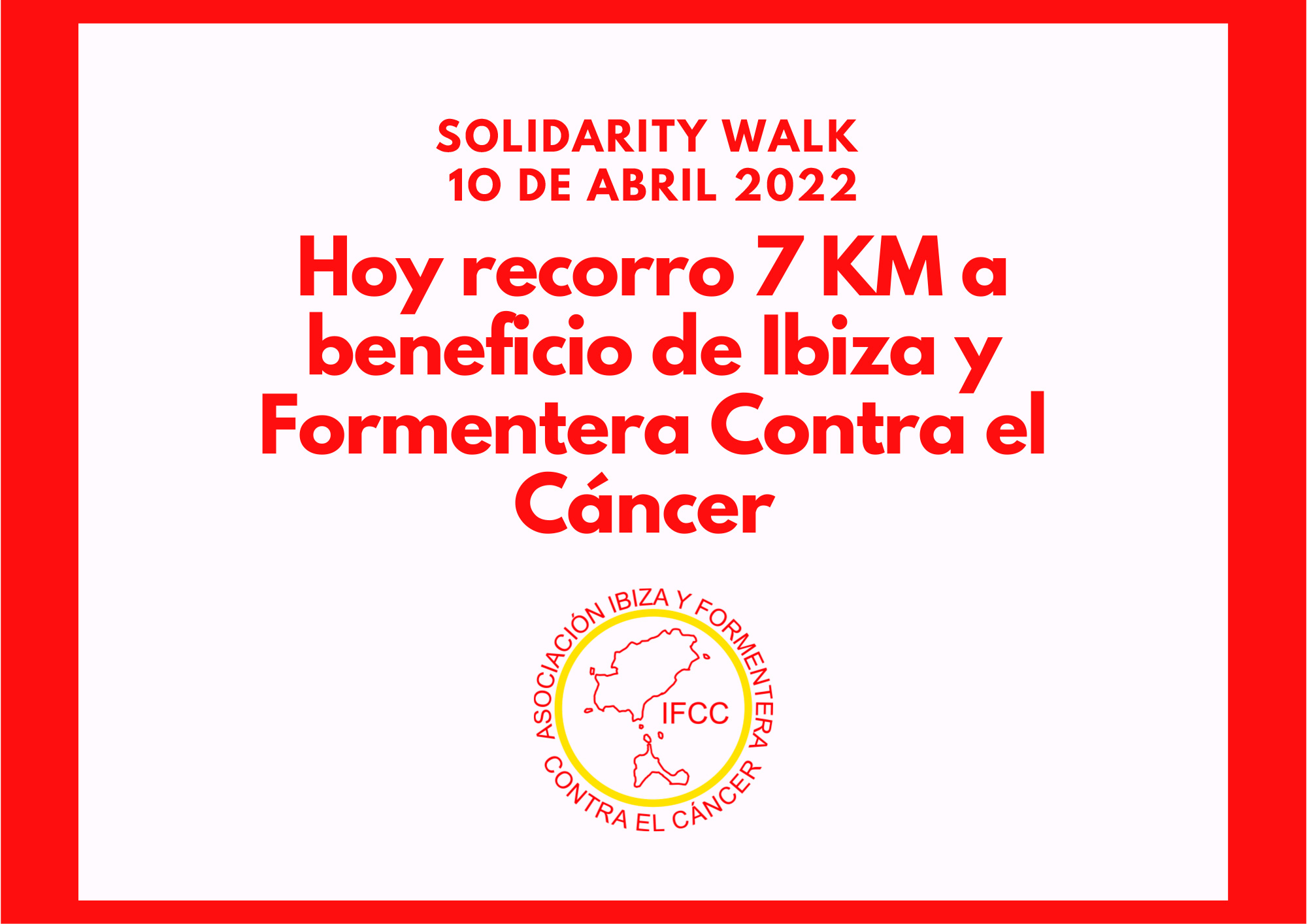 Dorsal Caminata Solidaria IFCC 10 de abril de 2022